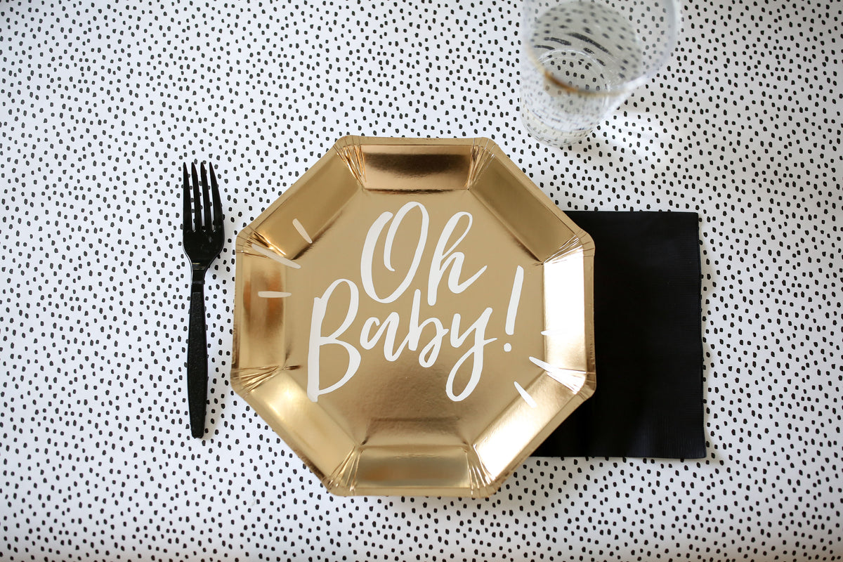 Oh Baby! Girl Baby Shower Table Decorations, 9ct