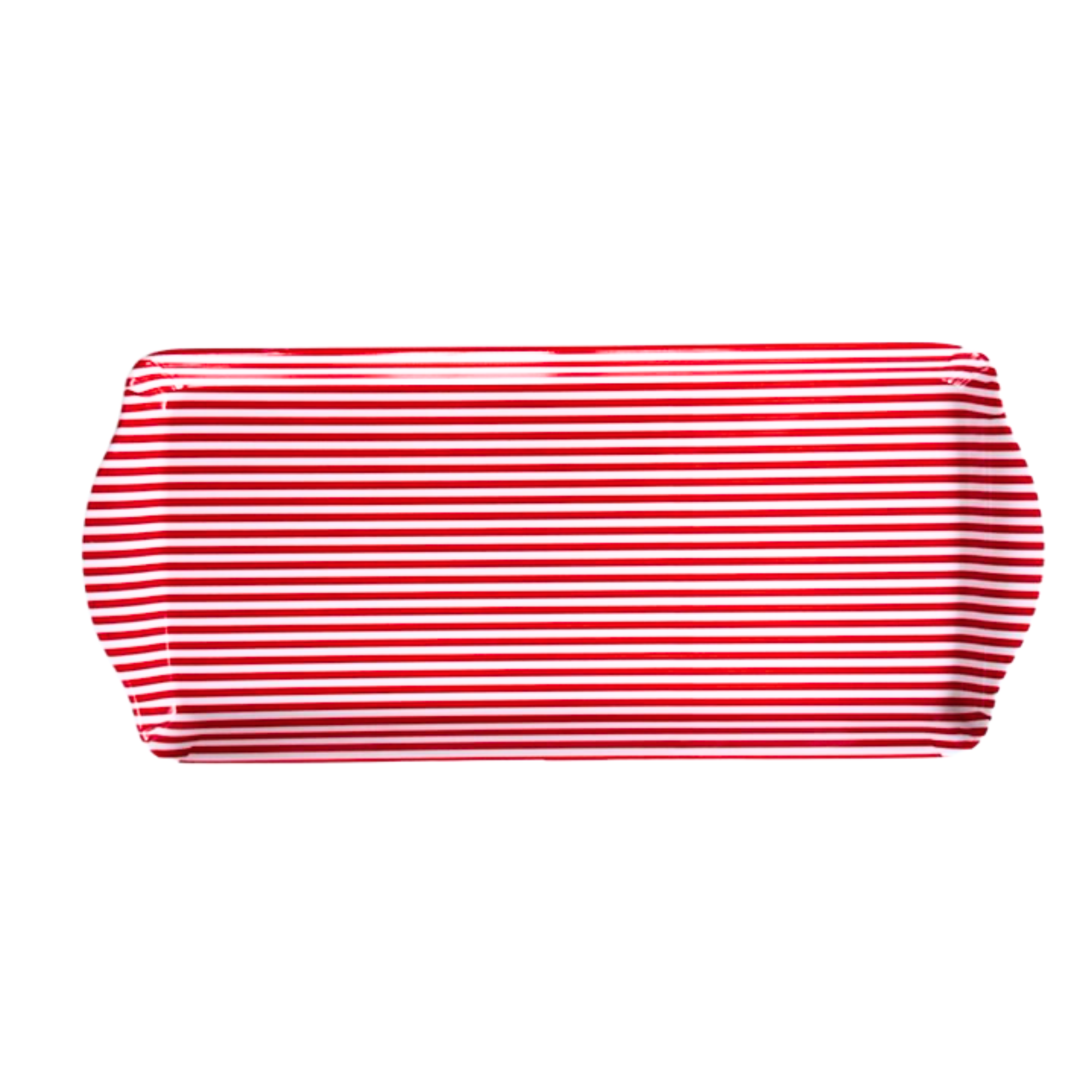 Red Stripe Melamine Multi Purpose Party Tray for Appetizers & Desserts