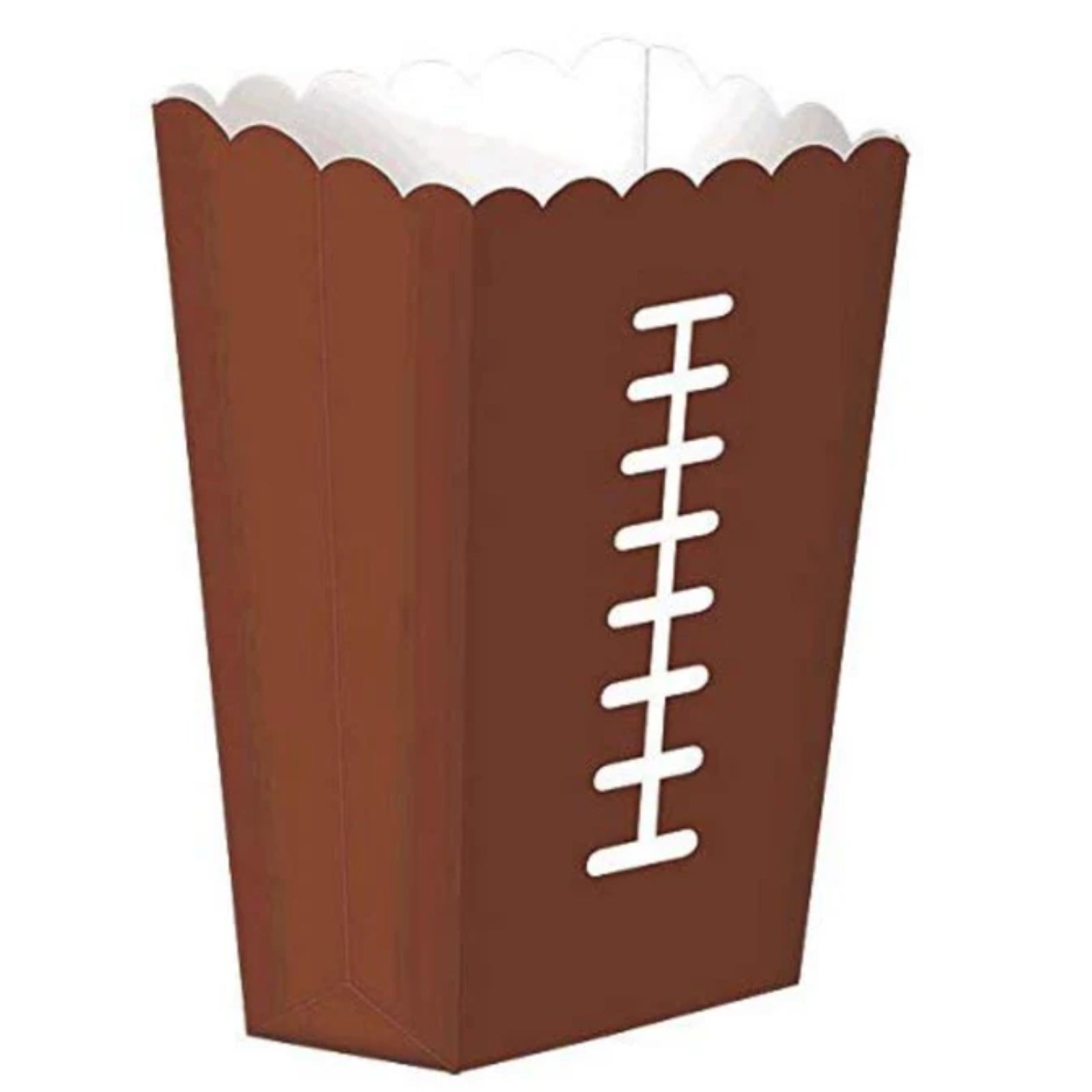 Football Popcorn Boxes – Set of 8 | Football Party Snack Containers for Game Day & Sports Events