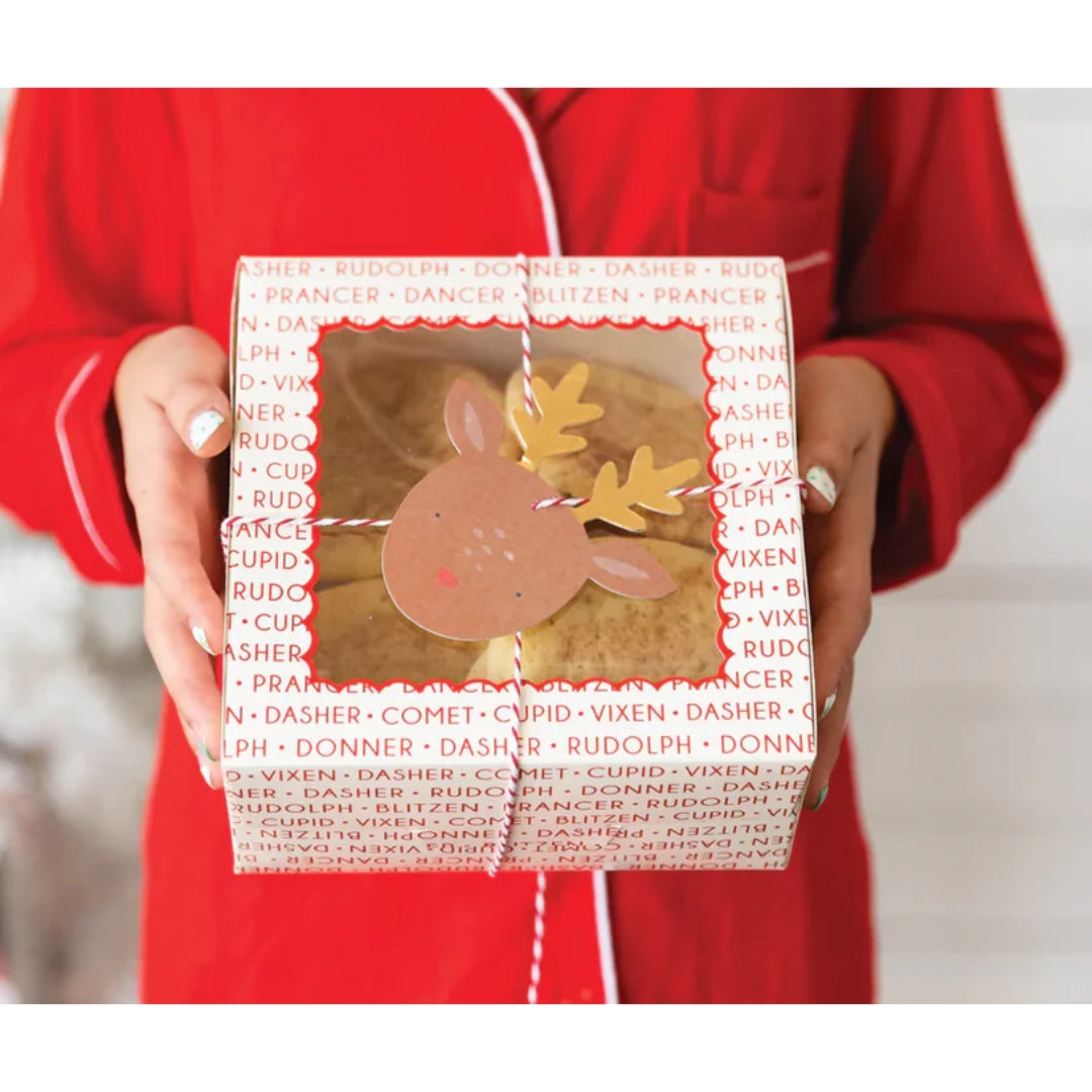 Rudolph Reindeer Treat Box Set - 6 Boxes with Tags & Twine