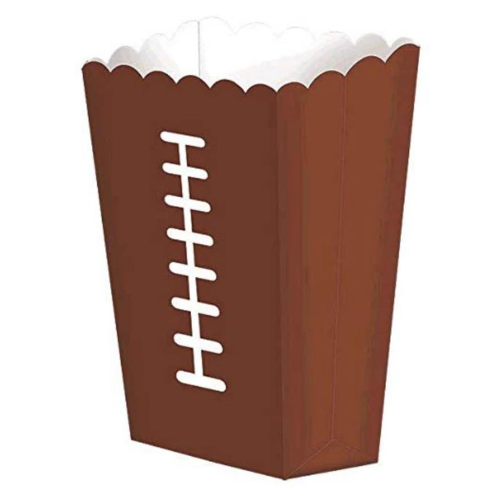 Football Popcorn Boxes – Set of 8 | Football Party Snack Containers for Game Day & Sports Events