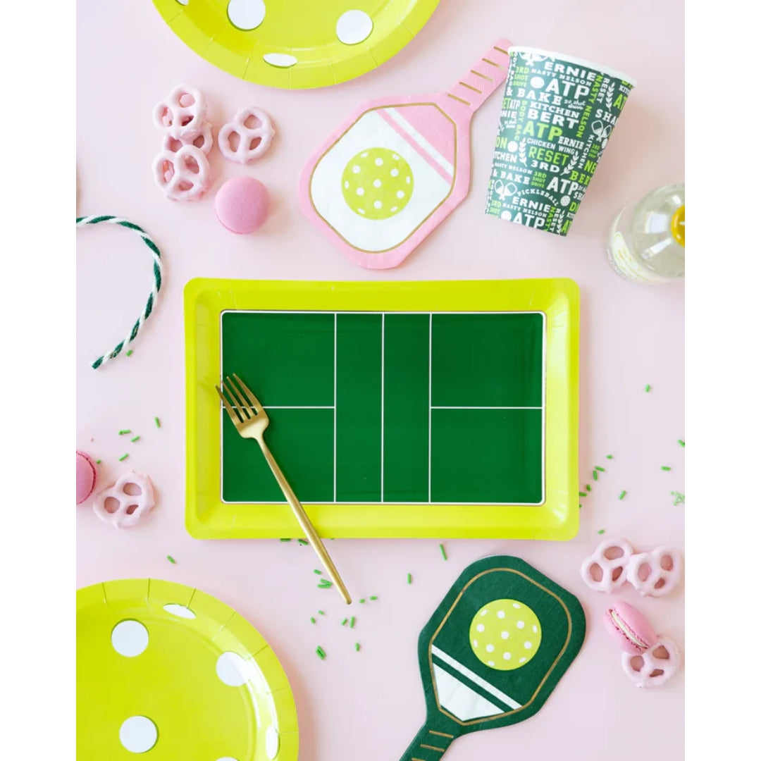 Pickleball Party Plates: Fun Yellow & Green Plates for Lunch & Dinner