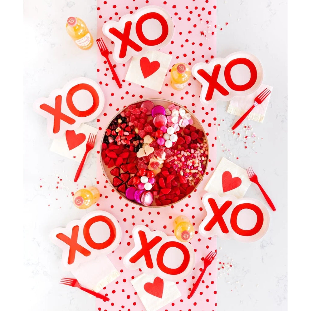 XOXO Shaped Valentine’s Day Plates – Perfect for Party Treats & Snacks