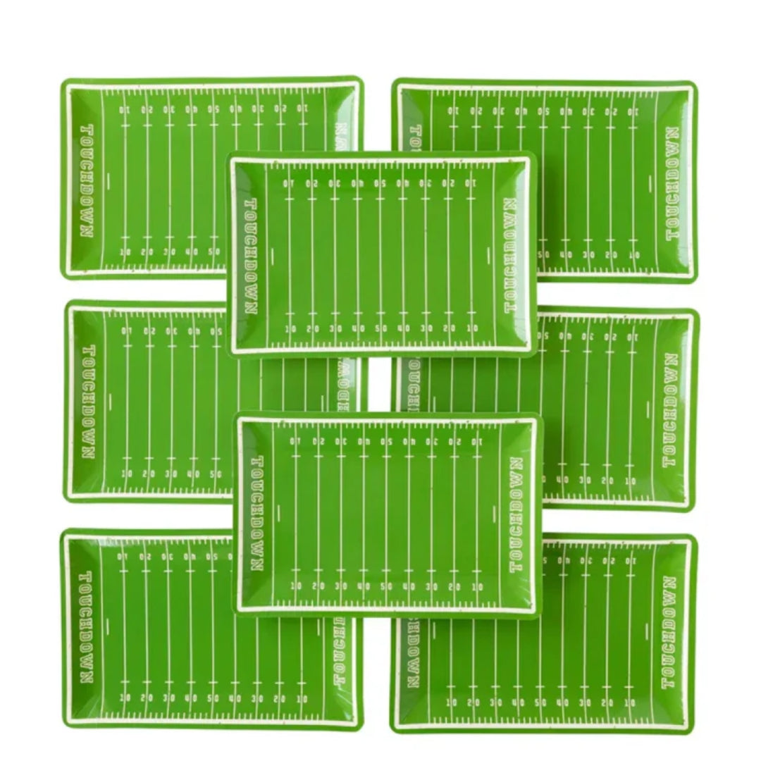 Football Field Paper Plates for Parties, Superbowl, Tailgates & More