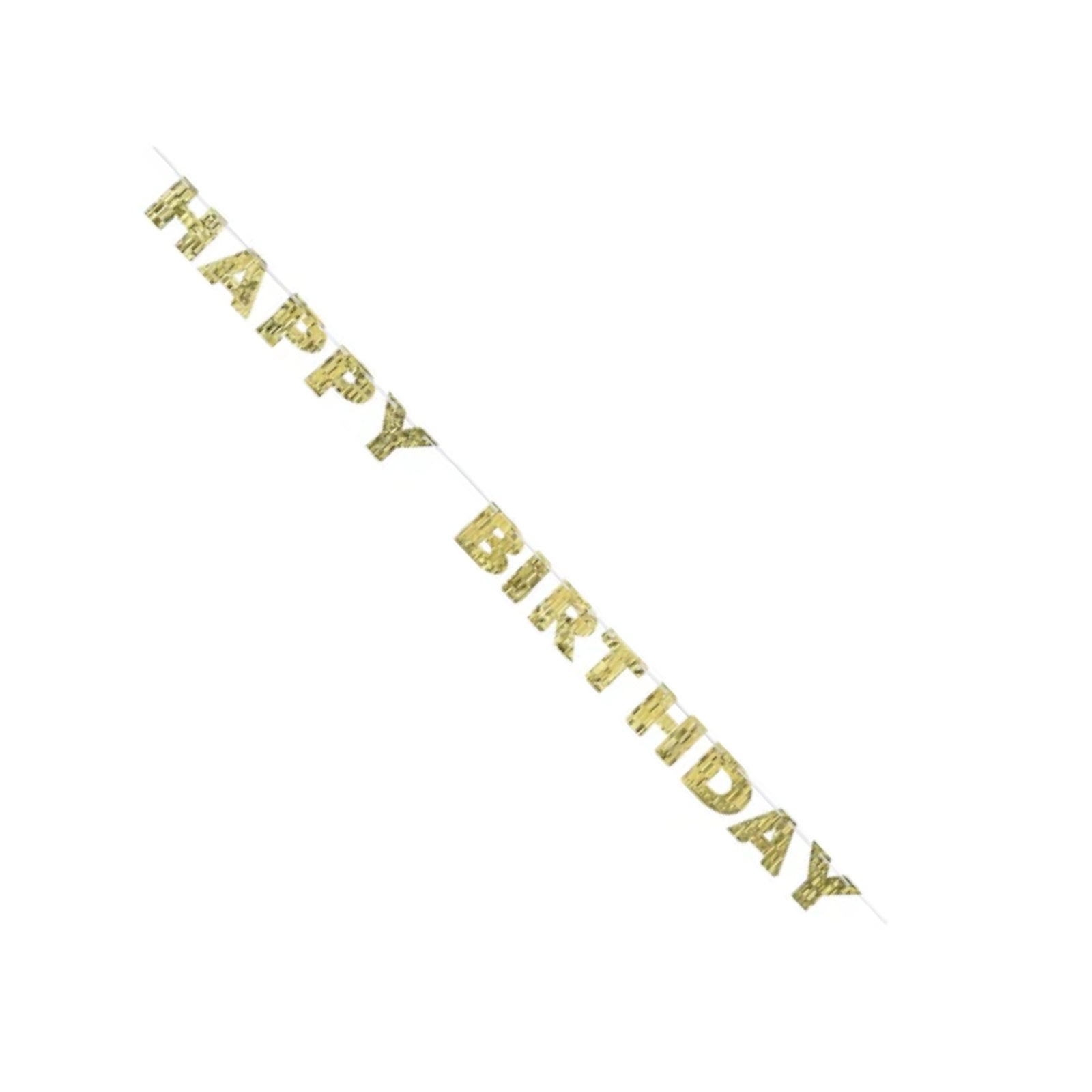 Gold Happy Birthday Fringe Banner – 8 Ft | Metallic Gold Party Decoration for Milestone Birthdays & Celebrations