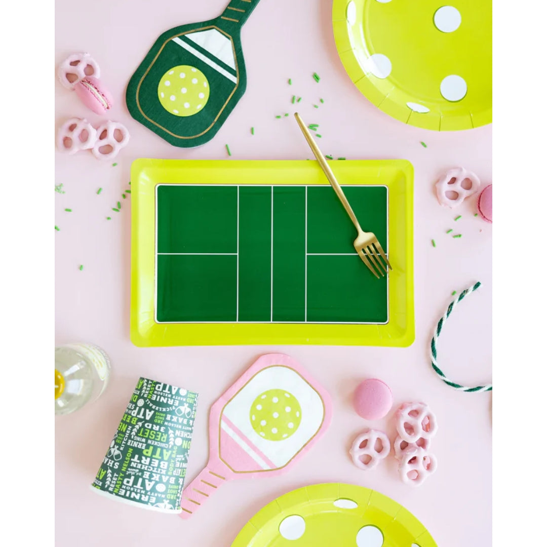 Pickleball Party Plates: Fun Yellow & Green Plates for Lunch & Dinner