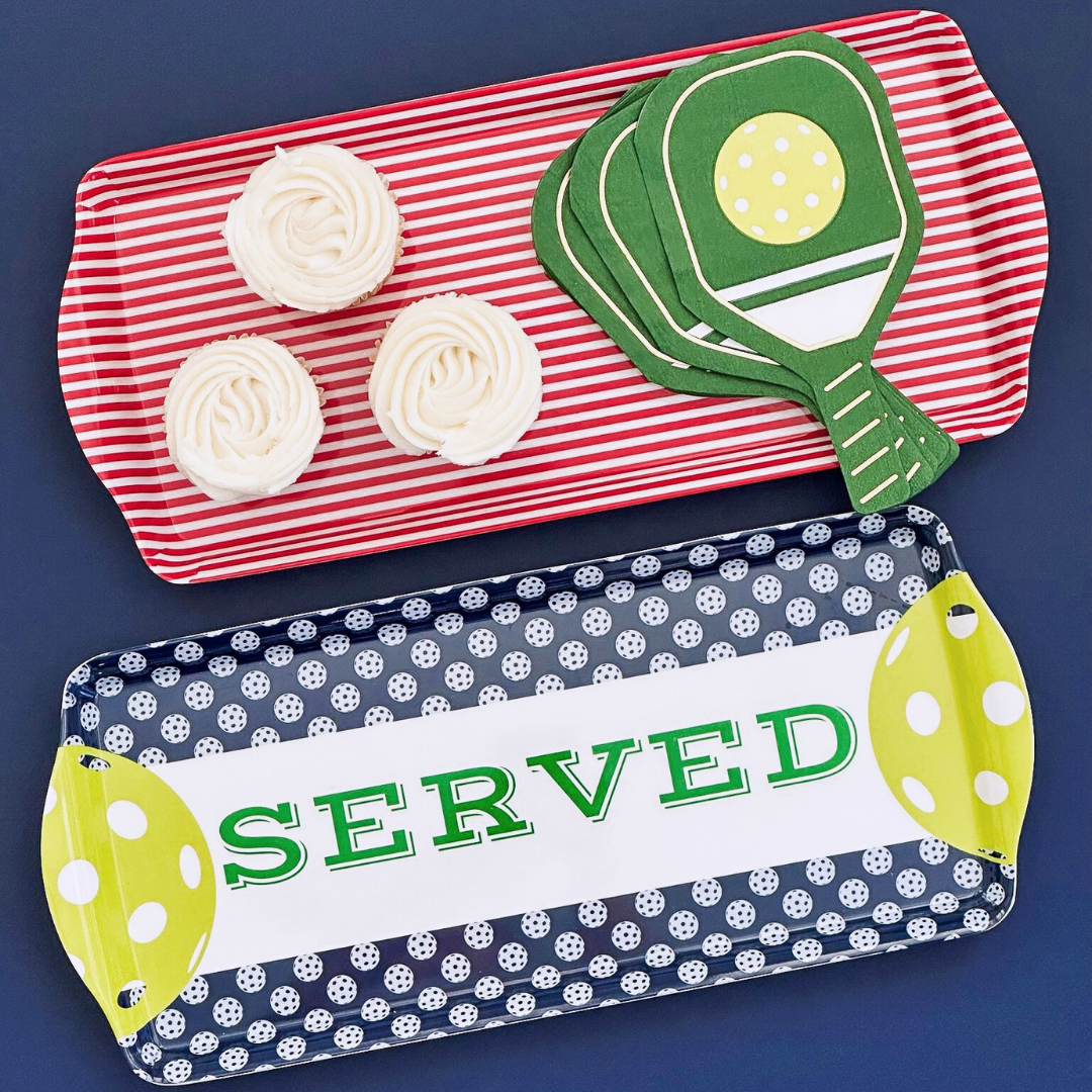 Pickleball Melamine ServingTray for Appetizers & Desserts