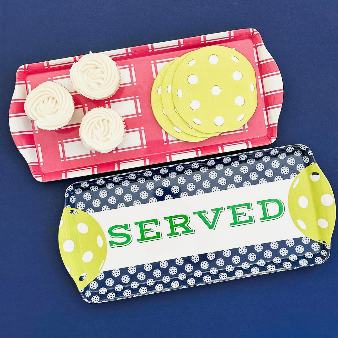 Pickleball Melamine ServingTray for Appetizers & Desserts