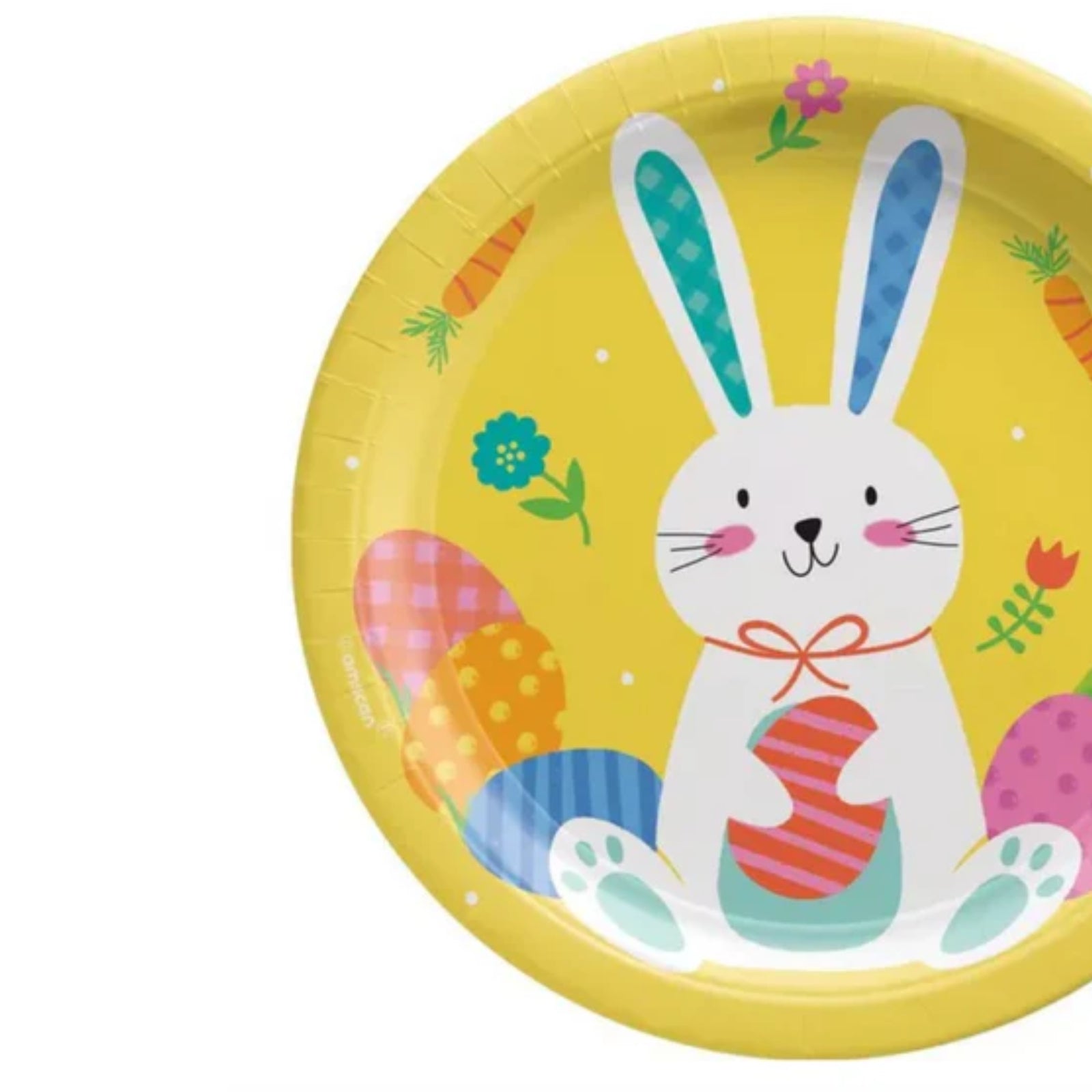 Yellow Bunny Easter Dessert Plates – Set of 8 | Cute Bunny Ear Paper Plates for Easter Parties & Spring Celebrations