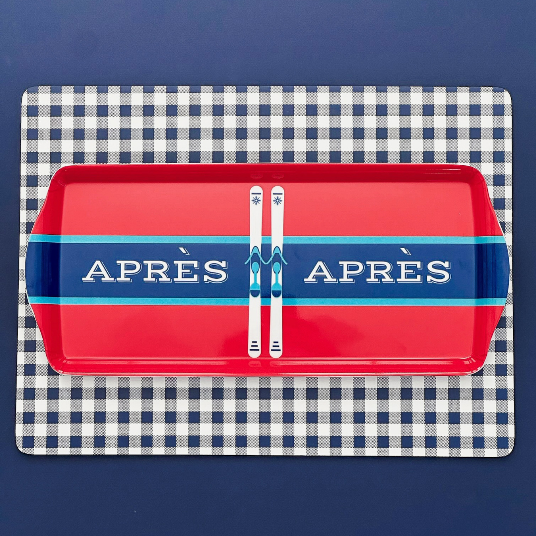 Aprés Ski Melamine Serving Tray for Appetizers & Desserts