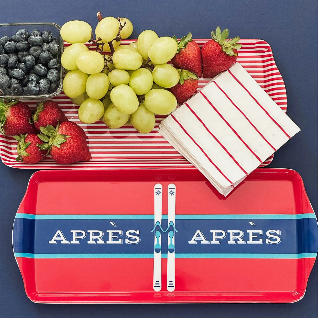 Aprés Ski Melamine Serving Tray for Appetizers & Desserts