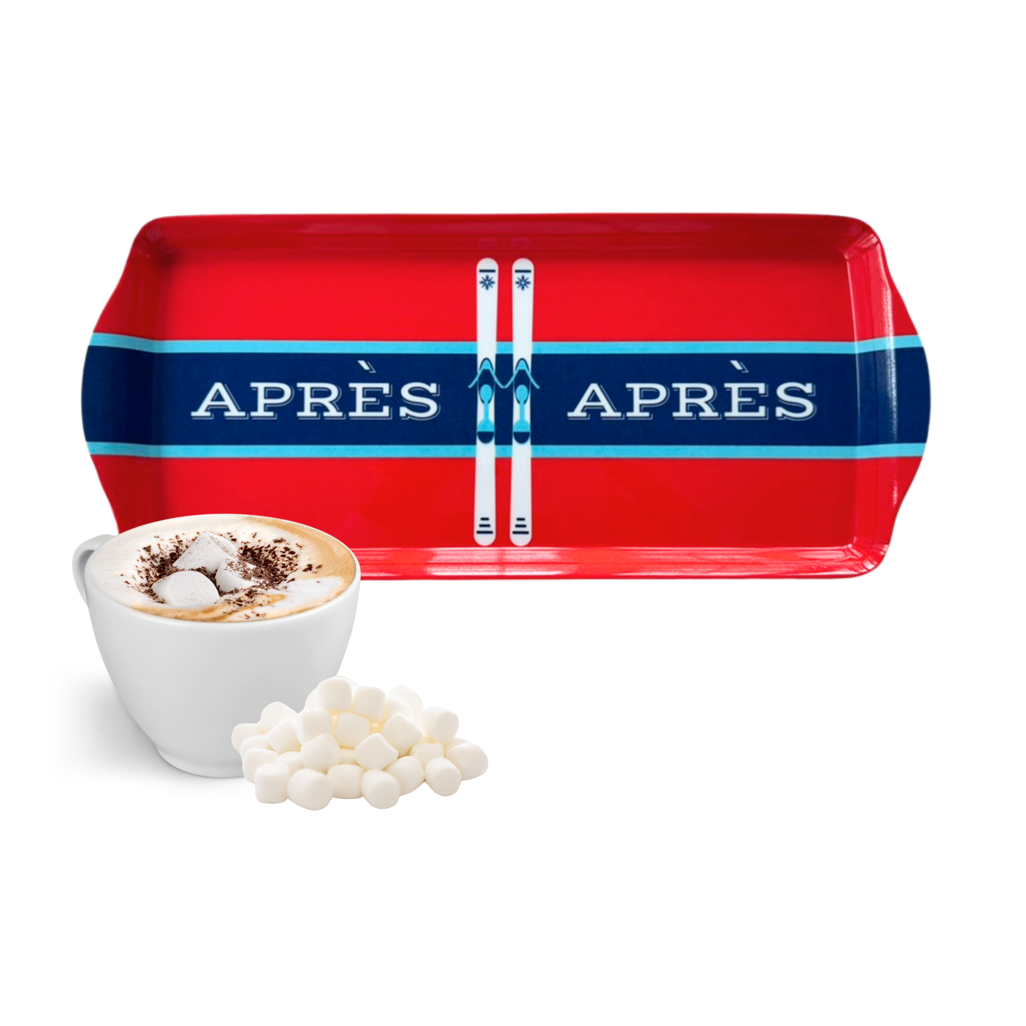 Aprés Ski Melamine Serving Tray for Appetizers & Desserts