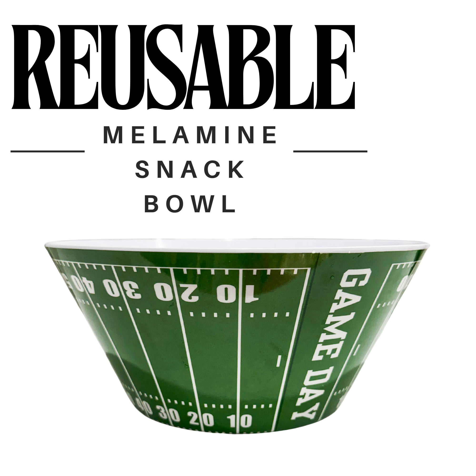 Football Reusable Snack Serving Chip Bowl