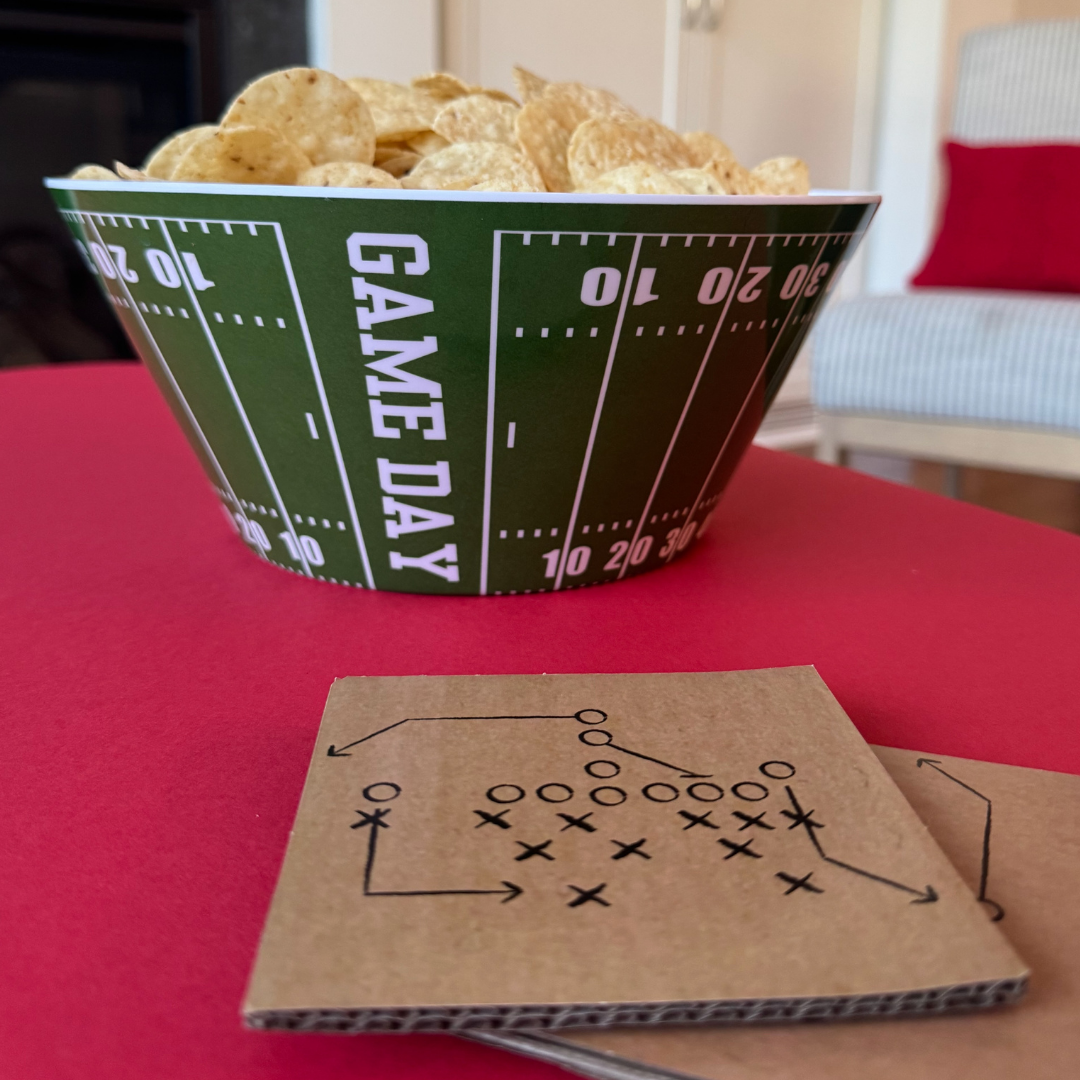 Football Reusable Snack Serving Chip Bowl