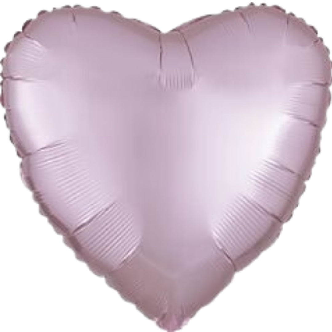 17" Metallic Pastel Pink Heart Balloon for Love & Celebrations