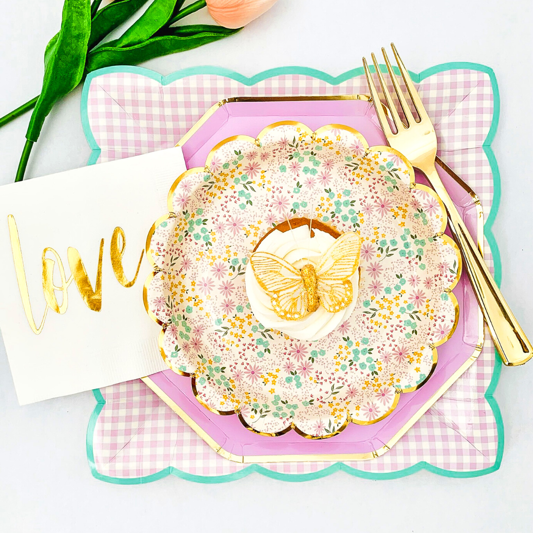 Tablecloth, Confetti Sprinkles Plates, Thick Paper Plates Party