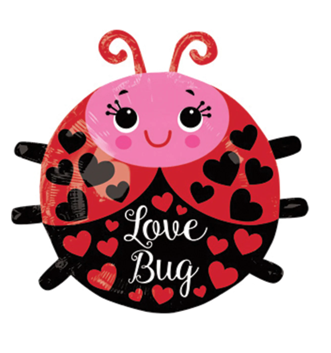 19" Love Bug Ladybug Balloon – Cute Valentine's Day Mylar Decoration